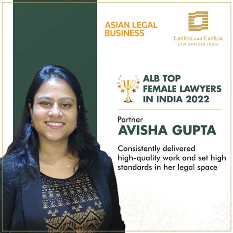 ALB Top Female Lawyers In India Luthra And Luthra