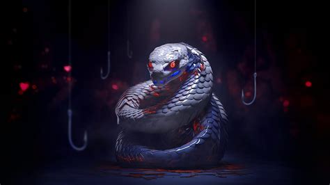 White Snake Wallpapers K Hd White Snake Backgrounds On Wallpaperbat