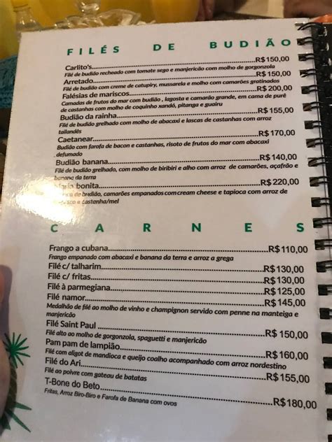 Menu Em Restaurante Banana Da Terra Prado Prado