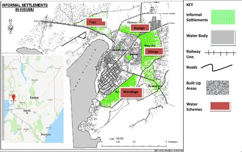 Map Of The Study Area—kisumu City And The Location Of The Studied Water