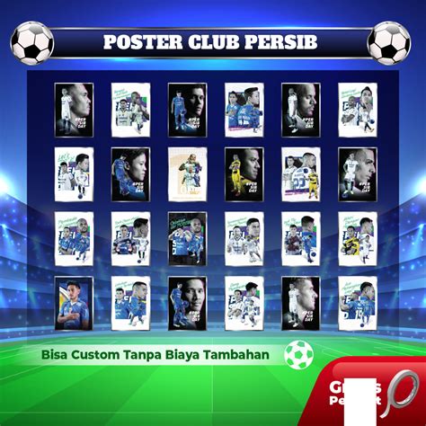 Jual Poster Klub Sepak Bola Indonesia Club Sepak Bola Persib Bandung