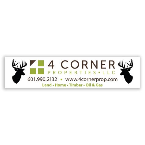 4 Corner Properties Bumper Sticker Think