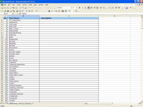 Home Inventory Spreadsheet for Household Inventory Spreadsheet Home ...