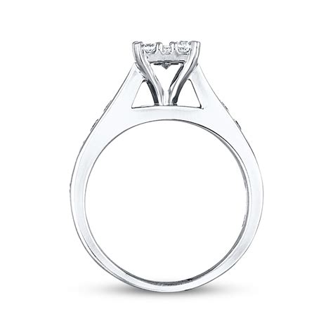 Diamond Engagement Ring 1 Ct Tw Round Cut 14k White Gold Kay