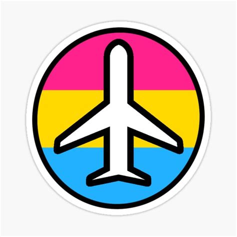 Pansexual Fly With Pride Airplane Sticker For Sale By Hausofaviation