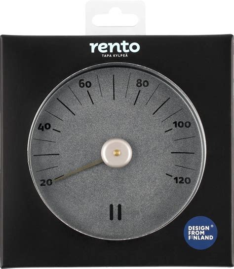 Rento Sauna Thermometer Aluminium Rond Grijsblauw Bol