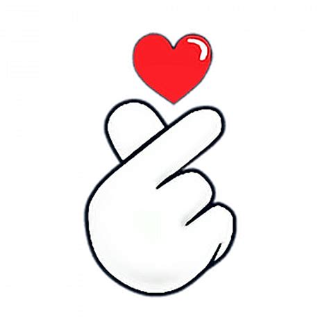 Heart Hands Love Ftestickers Stickers Autocollants Finger Heart Emoji