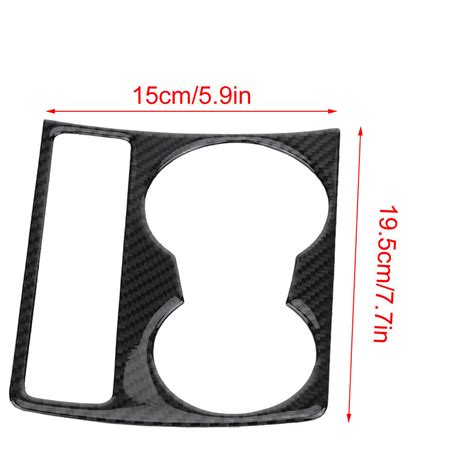 Car Carbon Fiber Car Center Console Water Cup Holder Panel Cover Trim