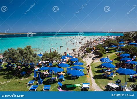 La Pelosa Beach on Island Sardinia Editorial Image - Image of landscape, italy: 99809235