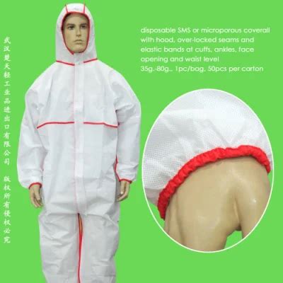 Surgical Medical Waterproof Plastic Pe Working Safety Clothing Sms