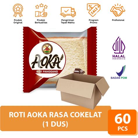 Jual Aoka Roti Panggang Rasa Coklat Dus Shopee Indonesia