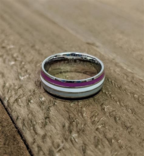 Asexual Pride Stainless Steel Ring Etsy