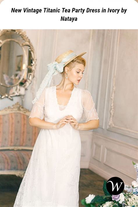 New Vintage Titanic Tea Party Dress In Ivory By Nataya Vintage