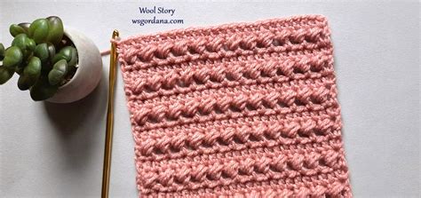 417 The Puff Stitch Easy Crochet Tutorial Only Two Rows Wool Story By Gordana