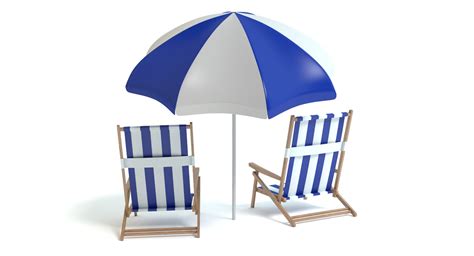 Beach Chairs Umbrella 3d 3ds