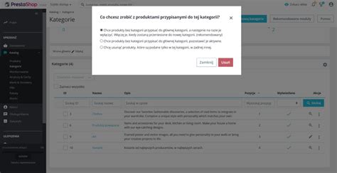 Zarządzanie kategoriami i podkategoriami Prestashop PrestaPRO