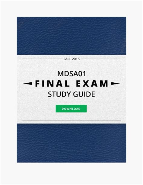 Mdsa H Final Complete And Comprehensive Page Final Exam Study