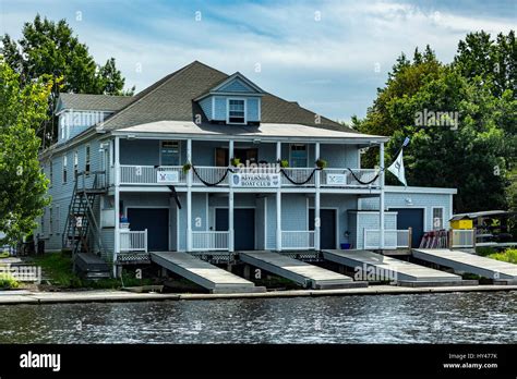 Riverside Boat Club boat house on Charles River, Cambridge (Boston Area ...