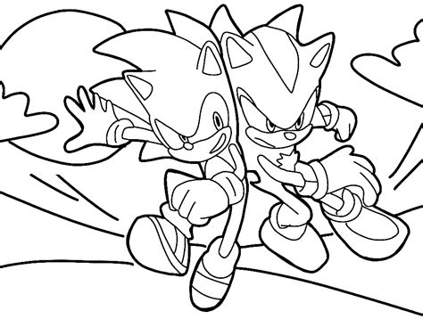 Pagina Da Colorare Di Sonic E Shadow The Hedgehog Disegni Da Colorare