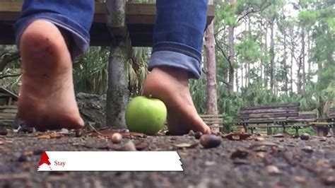 Pov Bare Feet Smashing Apples Youtube