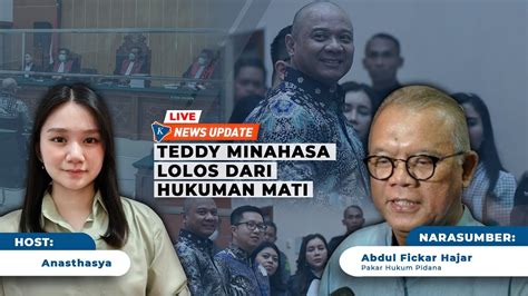 Live Divonis Penjara Seumur Hidup Irjen Teddy Minahasa Melawan