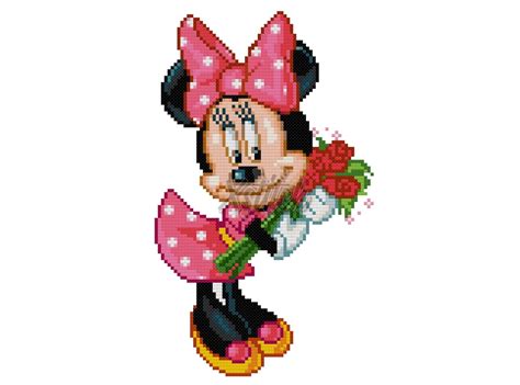 Mickey Mouse And Minnie Mouse Cross Stitch Pattern Etsy