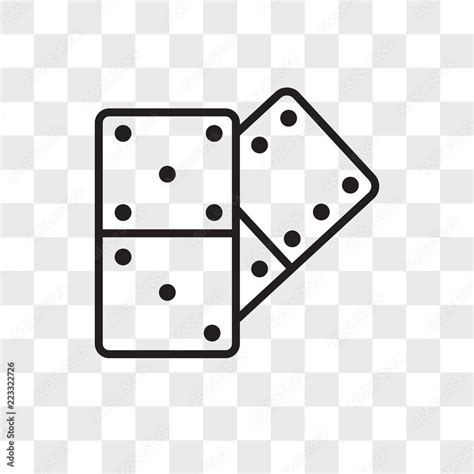 Domino vector icon isolated on transparent background, Domino logo ...