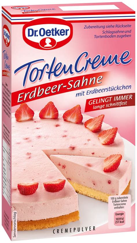 Dr Oetker Tortencreme Erdbeer Sahne Mit Kaufland De