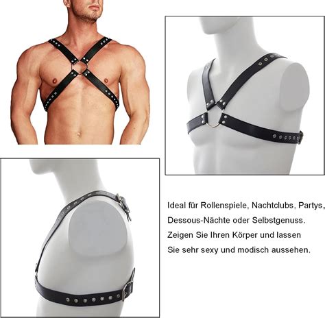 Limmion Herren Harness Körper Geschirr Body Brust Sexy Männer