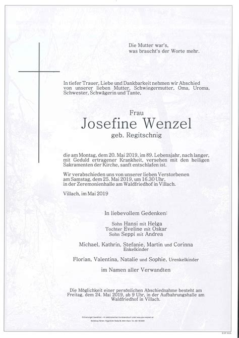 Parte F R Josefine Wenzel Pax Requiem