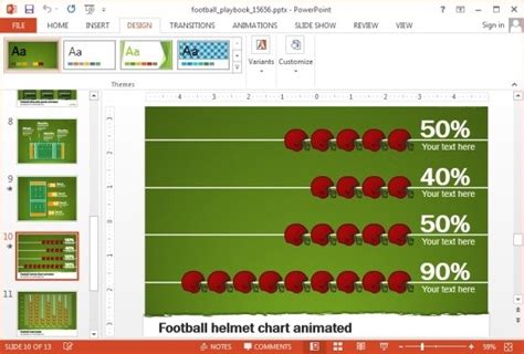 Animated Football Playbook Powerpoint Template