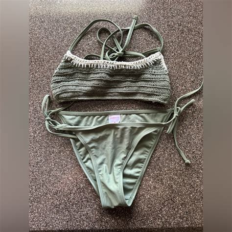 Xhilaration Swim Nwot Xhilaration Crotchet Bikini Top And Bottom