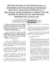 ASTM D1298 Grupo6 1 pdf MÉTODO DE ENSAYO ESTÁNDAR PARA LA