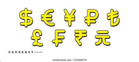 National Currency Symbol Mark Set Stock Vector (Royalty Free ...