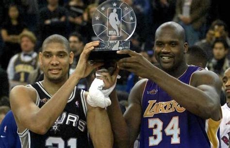 This Day In Lakers History Shaquille Oneal Tim Duncan Share All Star