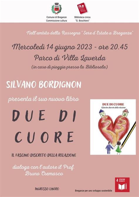 Breganze Presentazione Del Libro Due Di Cuore AltoVicentinOnline