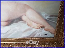 Tableau Peinture Huile Jeune Femme Nue Ann Es Naked Woman Par