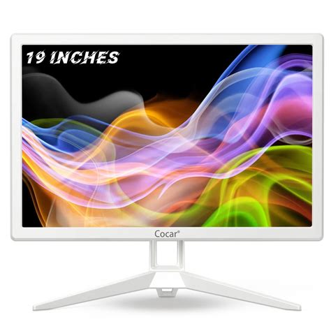 Cocar 19 inch PC Monitor, White Desktop Computer Monitor 75hz 2ms ...