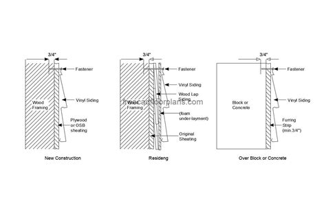 Vinyl Siding Details Autocad Block Free Cad Floor Plans