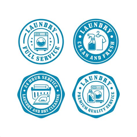 Premium Vector Laundry Badge Stamps Design Collection