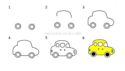 简单又漂亮简笔画交通工具 怎么画车的画法图解diy制作 儿童画精选 肉丁diy