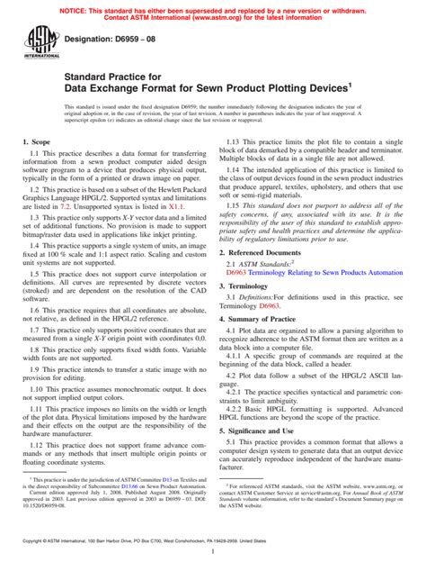 Astm D Standard Practice For Data Exchange Format For Sewn