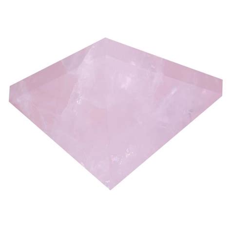 Figurine De Pyramide De Cristal Rose Pyramide De Quartz Rose Sculpture