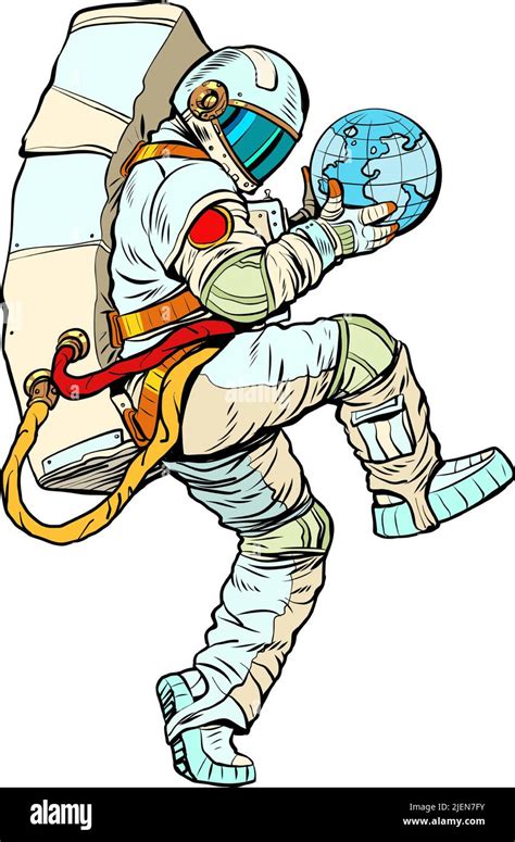 Astronaut Holding Planet Earth In Hands Ecology Science And World