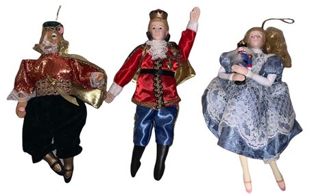 Set Of Vintage Smithsonian Nutcracker Ornaments Clara Mouse King