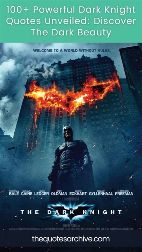 100+ Powerful Dark Knight Quotes Unveiled: Discover The Dark Beauty ...