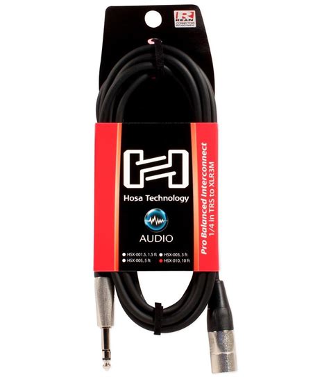 Hosa HSX 010 REAN 1 4 TRS To XLR3M Pro Balanced Interconnect Cable 10