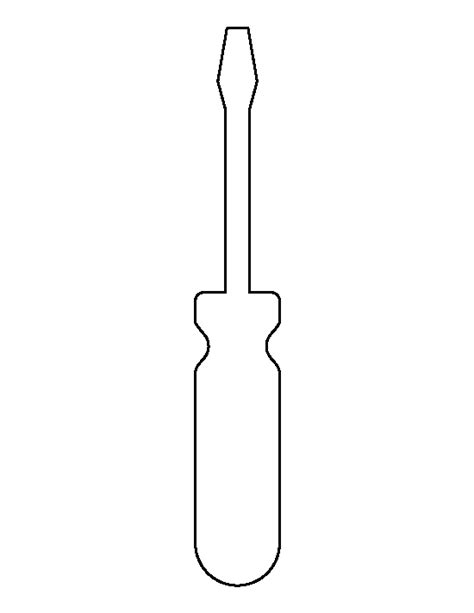 Printable Screwdriver Template