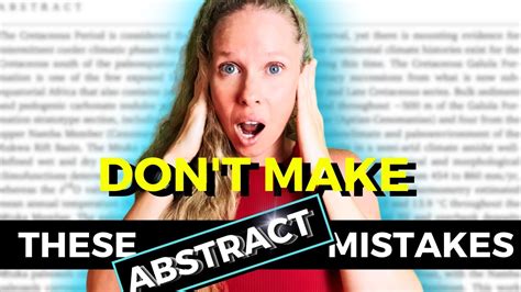 9 Mistakes To Avoid In Scientific Report Abstracts YouTube