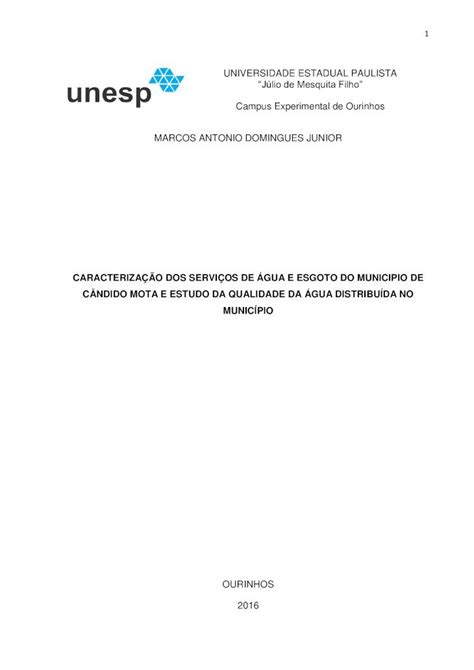 PDF CARACTERIZAÇÃO DOS SERVIÇOS DE ÁGUA E ESGOTO DO vampira ourinhos